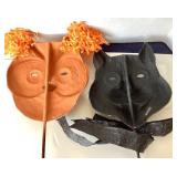 Bethany Lowe Halloween: Pair of Paper Mache Masks