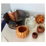 Group of 8 Halloween Jars and Pails