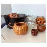 Group of 8 Halloween Jars and Pails