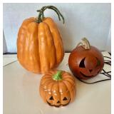 Group of 3 Halloween Pumpkins