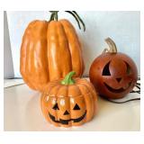 Group of 3 Halloween Pumpkins
