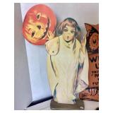 Group of Tin Litho Halloween Decor