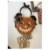 Group of Tin Litho Halloween Decor