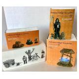 Dept. 56 Autumn Accessories: "Harvest Time", "Forgotten Garden", "The Grim Reaper” and 