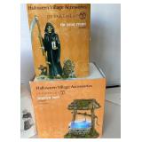 Dept. 56 Autumn Accessories: "Harvest Time", "Forgotten Garden", "The Grim Reaper” and 