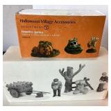Dept. 56 Autumn Accessories: "Harvest Time", "Forgotten Garden", "The Grim Reaper” and 