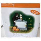 Dept. 56 Halloween: "Animated Haunted Wall" and "Halloween Village Sign"