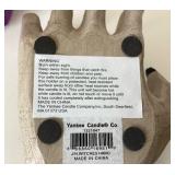 Pair of Talking (Hang on Wall) Halloween Skulls and Creepy Hand Votive Base