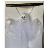 Animated Hanging Skull and Bones Ghost Decor #2