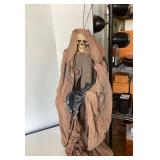 Pair of Tombstones and Hanging Ghoul Decor