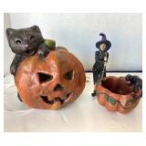 Dept. 56 Lighted Jack-o-Lantern and Candy Dish