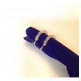 14K White Gold Hoop Earrings