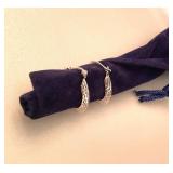 14K White Gold Hoop Earrings