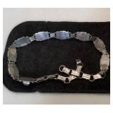 Mexican Silver and Green Onyx Necklace