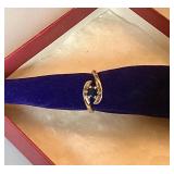 Sapphire and 14K White Gold Ring