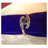 Sapphire and 14K White Gold Ring