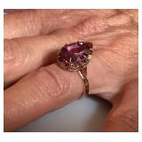 14K Gold and Amethyst Ring