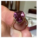 14K Gold and Amethyst Ring