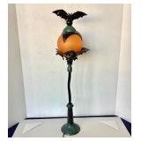 Batty Orange Globe Lamp