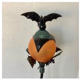 Batty Orange Globe Lamp