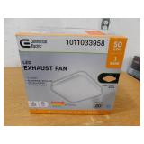 Exclusive Commercial Electric 50 CFM Ceiling Mount Room Side Installation Bathroom Exhaust Fan with Adjustable Color Temperature LED and Night Light Exclusive Commercial Electric 50 CFM Ceiling Mount Room Side Installation Bathroom Exhaust Fan with Adjustable Color Temperature LED and Night Light