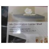 (2) 18" Corner Shelves (2) 18" Corner Shelves