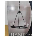 Hampton Bay Moreland 5-Light Traditional Oil-Rubbed Bronze Hanging Wagon Wheel Candlestick Chandelier Hampton Bay Moreland 5-Light Traditional Oil-Rubbed Bronze Hanging Wagon Wheel Candlestick Chandelier
