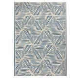(2) MSI Illusion 60 in. x 84 in. Blue Polyester Cotton Geometric Indoor Area Rug (2) MSI Illusion 60 in. x 84 in. Blue Polyester Cotton Geometric Indoor Area Rug
