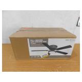 Hampton Bay Hugger 52 in. LED Indoor Black Ceiling Fan with Light Kit Hampton Bay Hugger 52 in. LED Indoor Black Ceiling Fan with Light Kit