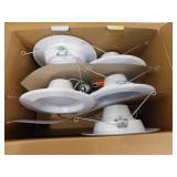 Feit Electric 5/6 in. 925 Lumens Selectable 5CCT Dimmable Integrated LED Retrofit Recessed Light Baffle Trim, White 5-Pack Feit Electric 5/6 in. 925 Lumens Selectable 5CCT Dimmable Integrated LED Retrofit Recessed Light Baffle Trim, White 5-Pack