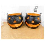 (2) Pumpkin Buckets (2) Pumpkin Buckets