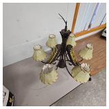Gorgeous Chandelier -6 Bulb for the Outdoorsman, Canoes and Leather Wrapped Décor