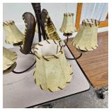 Gorgeous Chandelier -6 Bulb for the Outdoorsman, Canoes and Leather Wrapped Décor