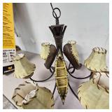 Gorgeous Chandelier -6 Bulb for the Outdoorsman, Canoes and Leather Wrapped Décor