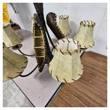 Gorgeous Chandelier -6 Bulb for the Outdoorsman, Canoes and Leather Wrapped Décor