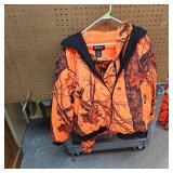 Mossy Oak Orange Size XL Jacket and Outfitters Ridge Zip Sweatshirt XL, like New
