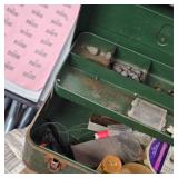 4 Classic Aluminum and Steel Tackle Boxes with Lures, Arbogast, Heddon, Lazy Ike, Vamp Spook