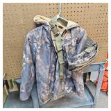Bucks N Ducks Fleece Camo Coat with Fanny Pack, Large
