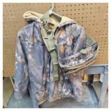 Bucks N Ducks Fleece Camo Coat with Fanny Pack, Large
