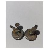Sterling Silver Turquoise Screw-Back Earrings, 3.5 Grams
