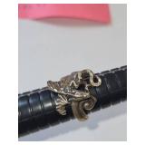 Sterling Silver Dragon Motif Ring 7.63 Grams Size 7.5