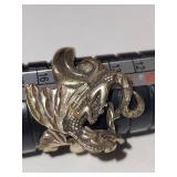 Sterling Silver Dragon Motif Ring 7.63 Grams Size 7.5
