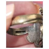 Sterling Silver Dragon Motif Ring 7.63 Grams Size 7.5
