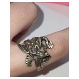 Sterling Silver Dragon Motif Ring 7.63 Grams Size 7.5