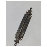 Mexican Silver .800 Turquoise Brooch 14.44 Grams