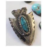 Collection of Turquoise Pendants and Loose Stones