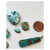 Collection of Turquoise Pendants and Loose Stones