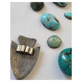 Collection of Turquoise Pendants and Loose Stones