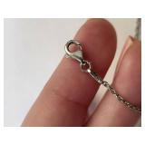 Sterling Silver Rope Chain Necklace 19.5 Inches 1.96 Grams