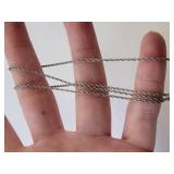 Sterling Silver Rope Chain Necklace 19.5 Inches 1.96 Grams